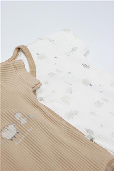 Bistyle Always Dream Yarım Kol 2'Li Body 17114 Ekru Bej