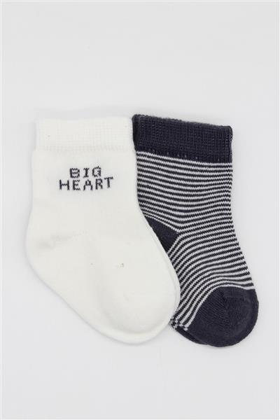 Bistyle 2'Li Big Heart Penye Soket Çorap 10117 Antrasit