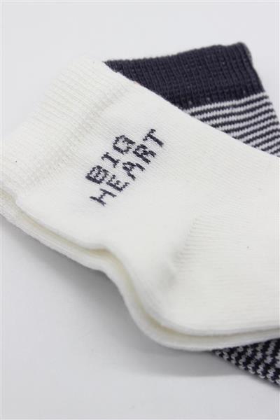 Bistyle 2'Li Big Heart Penye Soket Çorap 10117 Antrasit