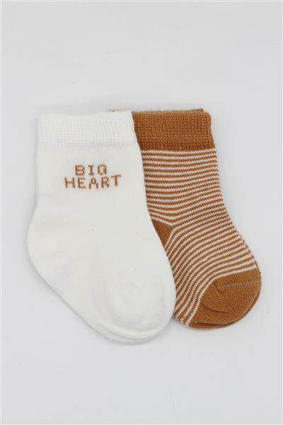 Bistyle 2'Li Big Heart Penye Soket Çorap 10117 Hardal