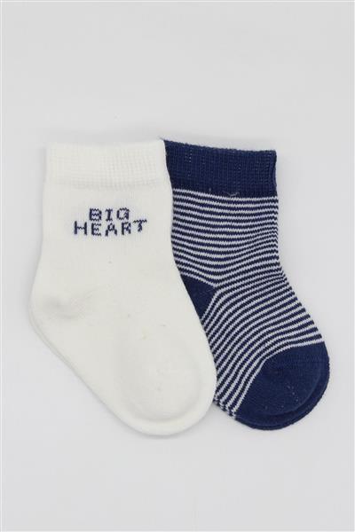 Bistyle 2'Li Big Heart Penye Soket Çorap 10117 Lacivert