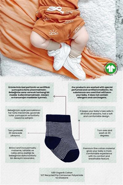 Bistyle 2'Li Big Heart Penye Soket Çorap 10117 Lacivert