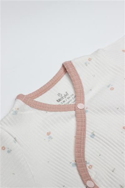 Bistyle Bloom Rose 2'Li Yarım Kol Badi 17119 Ekru Gül Kurusu