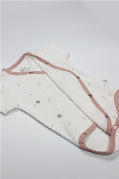 Bistyle Bloom Rose 2'Li Yarım Kol Badi 17119 Ekru Gül Kurusu