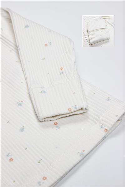 Bistyle Bloom White 3'Lü Zıbın Takım 13112 Ekru Gül Kurusu