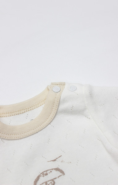 Bistyle Body Yarım Kol My Favorite Zoo 17184 Ekru