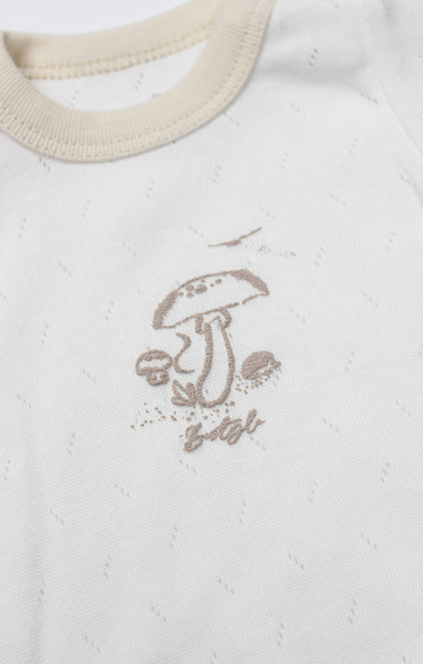 Bistyle Body Yarım Kol My Favorite Zoo 17184 Ekru