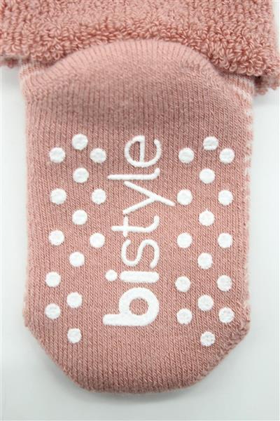 Bistyle 2'Li Çemberli Kaymaz Havlu Soket Çorap 10503 Pudra Pembe