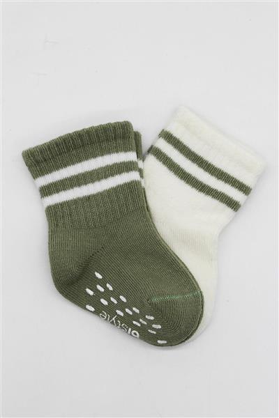 Bistyle 2Li Çemberli Kaymaz Soket Çorap 10125 Nil Ekru