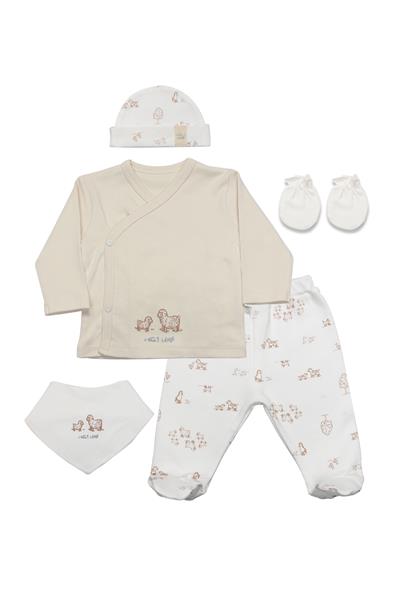 Bistyle Curly Lamb 5'Li Hastane Çıkışı 12106 Bej Mavi Ekru