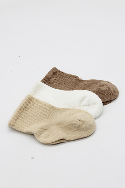 Bistyle Dog Boy 3'Lü Penye Soket Çorap 10134 Bej