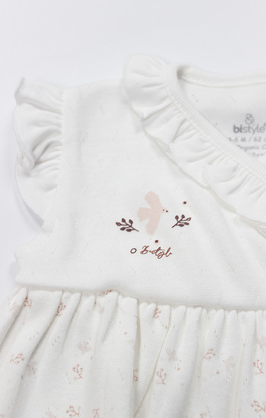 Bistyle Elbise Yarım Kol Morning Sun 21106 Ekru