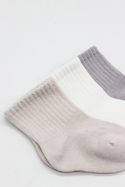 Bistyle Elephant Boy 3'Lü Penye Soket Çorap 10135 Gri