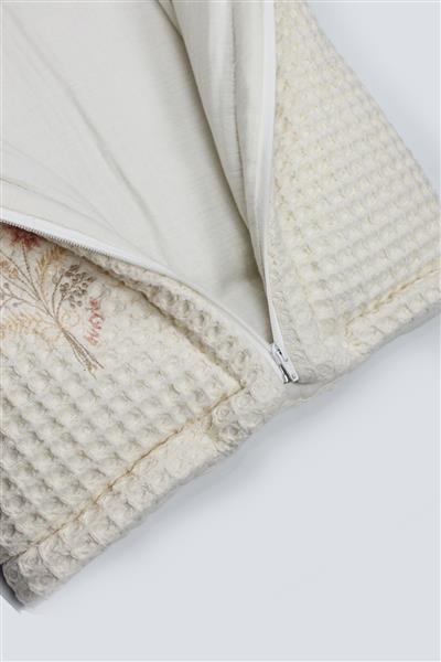 Bistyle Fermuarlı Natural Life Pike Battaniye Girl 70113 Ekru