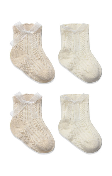 Bistyle Fiyonklu Penye Soket Çorap 2Li 10149 Bej