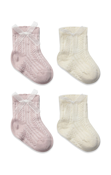 Bistyle Fiyonklu Penye Soket Çorap 2Li 10149 Lila