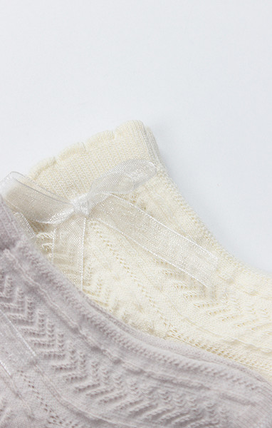 Bistyle Fiyonklu Penye Soket Çorap 2Li 10149 Taş