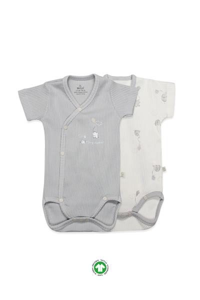 Bistyle Flying Elephant 2'Li Yarım Kol Badi 17117 Ekru Gri