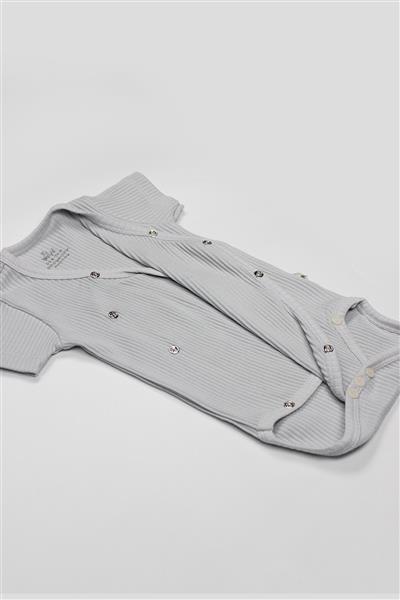 Bistyle Flying Elephant 2'Li Yarım Kol Badi 17117 Ekru Gri