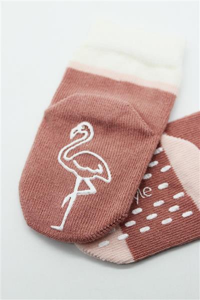 Bistyle 2Li Hayvan Figür Kaymaz Kız Soket Çorap 10120 Pudra