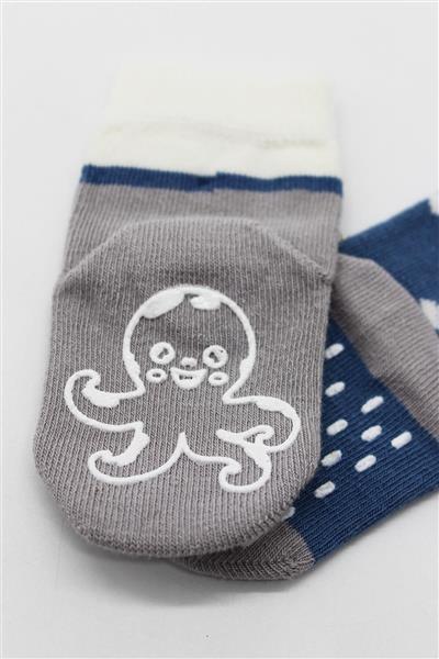 Bistyle Hayvan Figürlü Kaymaz Erkek Soket Çorap 2Li 10119 İndigo