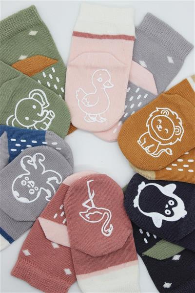 Bistyle Hayvan Figürlü Kaymaz Erkek Soket Çorap 2Li 10119 İndigo