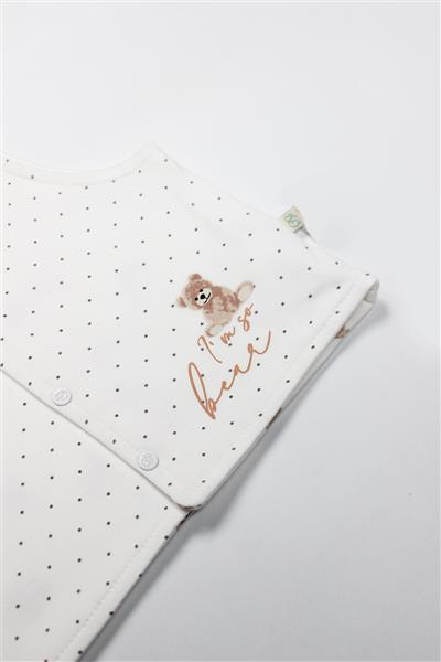 Bistyle I Am So Bear Çift Taraflı Bebe Yelek 18103 Bej Ekru