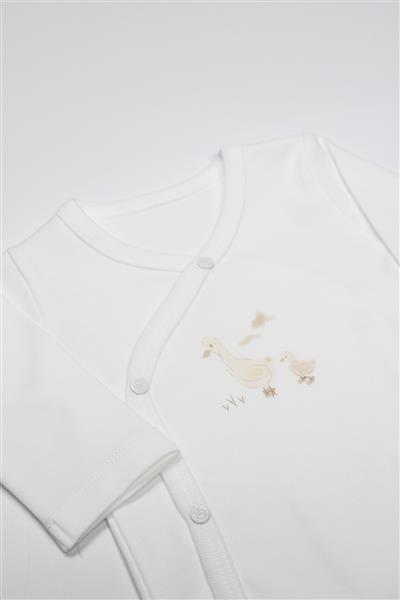 Bistyle Kruvaze  Body Uzun Kol Welcome Baby Duck 17108 Sarı