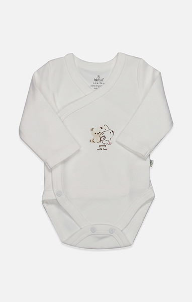 Bistyle Kruvaze Body Uzun Kol With You Family 17145 Bej