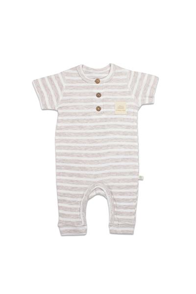 Bistyle Line Colors Yarım Kol Patiksiz Tulum 15126 Bej