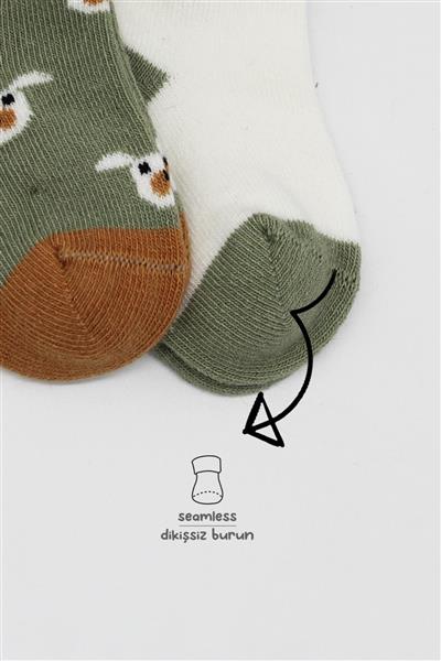 Bistyle 2'Li Love Dog Penye Soket Çorap 10118 Nil