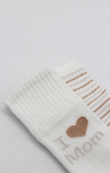 Bistyle Mom Dad Penye Kaymaz Soket Çorap 2Li 10147 Çember Mom