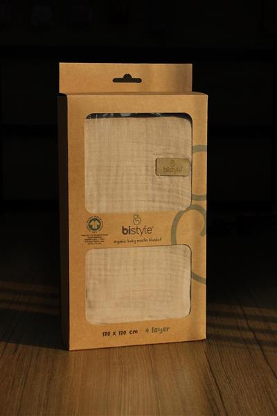 Bistyle Müslin Battaniye 120X120 Cm 70101 Bej