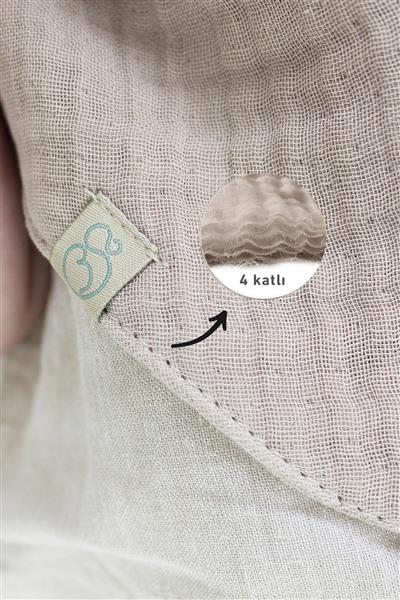 Bistyle Müslin Fular Önlük 3'Lü BS60102 Kiremit Bej Hardal