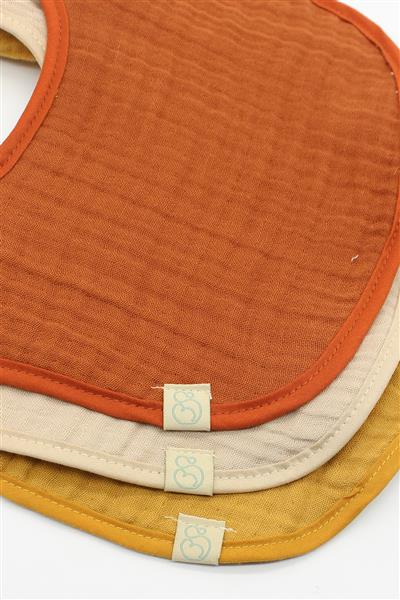 Bistyle Müslin Önlük 3'Lü BS60101 Kiremit Bej Hardal