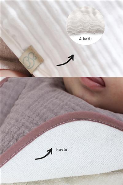 Bistyle Müslin Önlük 3'Lü BS60101 Taş Ekru Antrasit