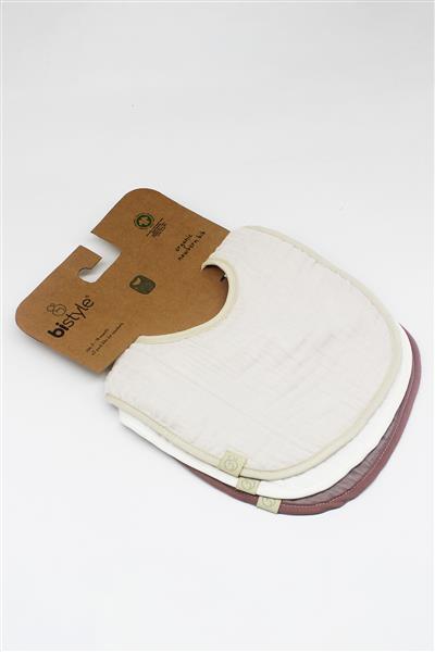 Bistyle Müslin Önlük 3'Lü BS60101 Taş Ekru Antrasit