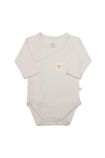 Bistyle Organic Modal Flying Balloons Kruvaze Uzun Kol Body BS17121 Bej