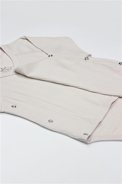 Bistyle Organic Modal Flying Balloons Kruvaze Uzun Kol Body BS17121 Bej