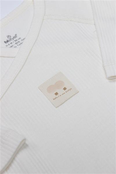 Bistyle Organic Modal Flying Balloons Kruvaze Uzun Kol Body BS17121 Ekru