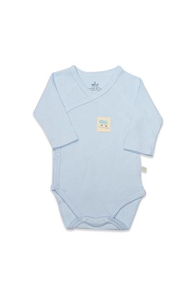 Bistyle Organic Modal Flying Balloons Kruvaze Uzun Kol Body BS17121 Mavi