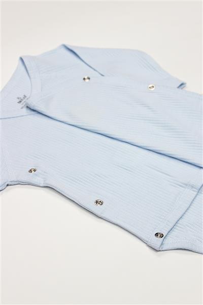 Bistyle Organic Modal Flying Balloons Kruvaze Uzun Kol Body BS17121 Mavi