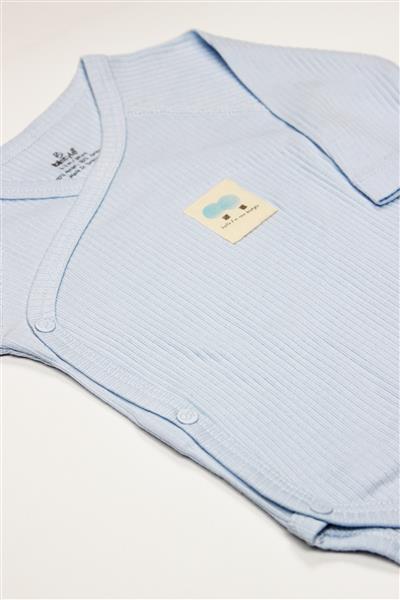 Bistyle Organic Modal Flying Balloons Kruvaze Uzun Kol Body BS17121 Mavi