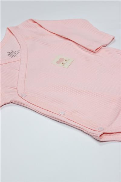 Bistyle Organic Modal Flying Balloons Kruvaze Uzun Kol Body BS17121 Pembe