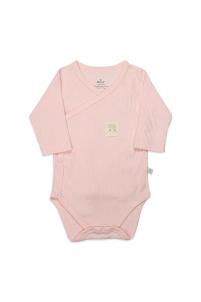 Bistyle Organic Modal Flying Balloons Kruvaze Uzun Kol Body BS17121 Pembe