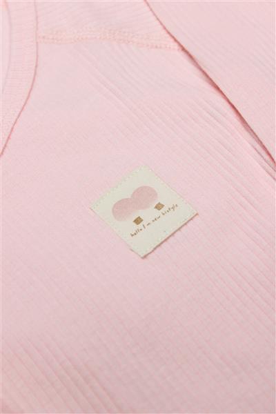 Bistyle Organic Modal Flying Balloons Kruvaze Uzun Kol Body BS17121 Pembe