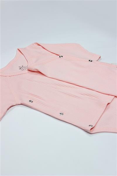 Bistyle Organic Modal Flying Balloons Kruvaze Uzun Kol Body BS17121 Pembe