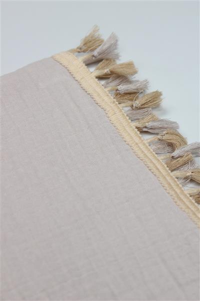 Bistyle Organik Müslin 80X90 Fistolu Battaniye 70112 Taş