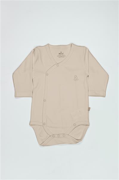 Bistyle Organik Natural Basic Style Kruvaze Uzun Kol Body BS17102 Bej