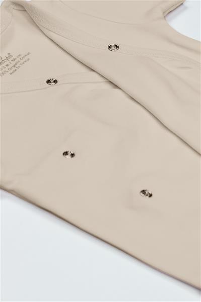 Bistyle Organik Natural Basic Style Kruvaze Uzun Kol Body BS17102 Bej